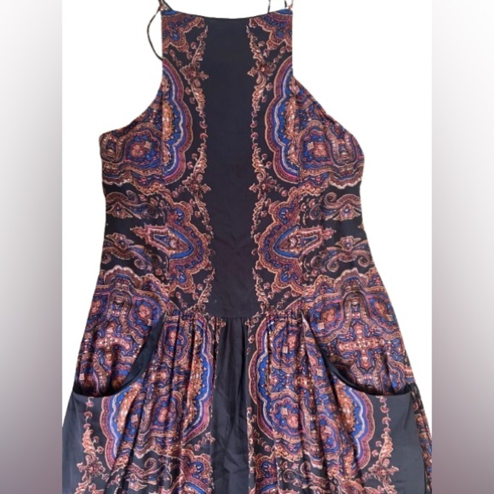 Free People Fragile Hearts Maxi Dress
Black Maroon Paisley 
Size XS - Picture 6 of 6